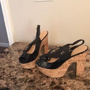 Black platform heels